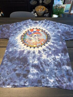 Grateful Dead Psycle Sam Tie Dye T-Shirt 2XL Sundog Double Sided Band Tee